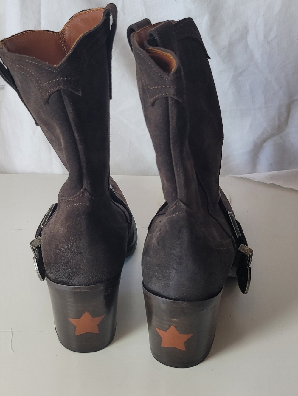 Free People Lady Lonestar Suede Western Boots size 39 Size 8.5 - Picture 9 of 12
